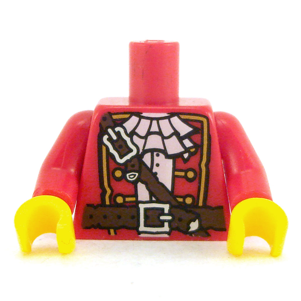 Lego Pirate Mini 2829 Red Shirt Arms & Hand Figure Torso NEW 6099782 