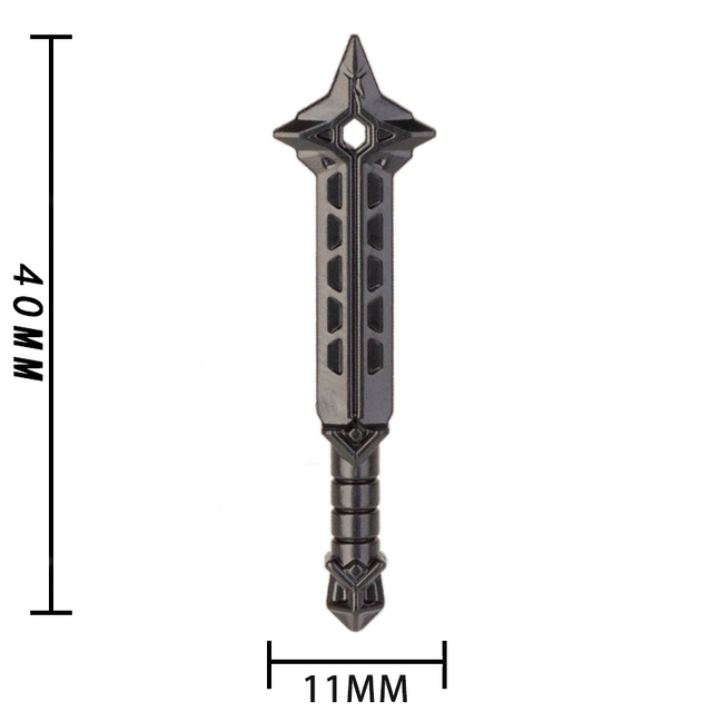 Weapons, Armor, Magical Items :: Bladed Weapons :: Knife, Long with Thin  Blade, Black