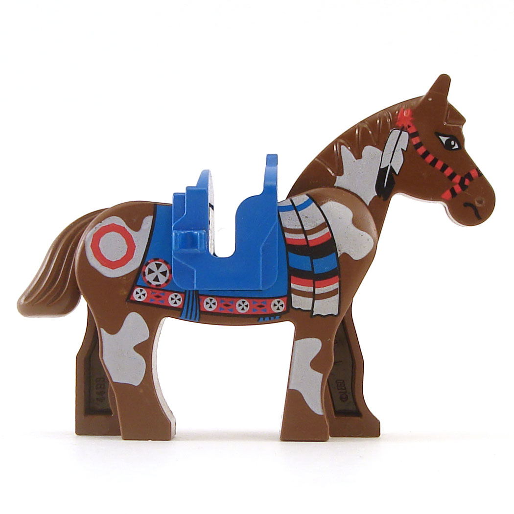 Right Side Red Circle Castle Minifigure Lego Brown Horse 6766 6763 Blue Blanket 