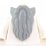 LEGO Beard, Wavy with Rounded End, Light Bluish Gray