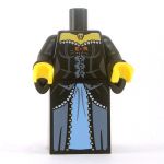 LEGO Black Dress with Corset and Bow, Choker, Wizard Sleeves