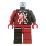 LEGO Black and Dark Red Shirt and Pants, Half and Half, Scarab Emblem
