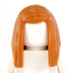 LEGO Hair, Female Long Straight with Left Side Part, Dark Orange
