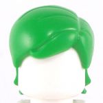 LEGO Hair, Female, Mid-Length with Side Part, Green