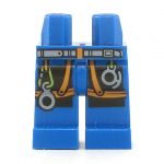 LEGO Legs, Blue with Belt and Orange Harness