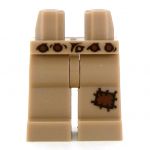 LEGO Legs, Dark Tan with Brown Patch on Left Leg