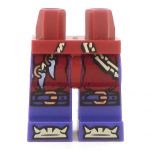 LEGO Legs, Dark Red with Purple Bottoms, Teeth