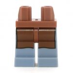 LEGO Legs, Sand Blue with Brown Apron
