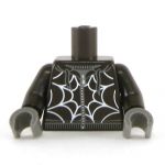 LEGO Torso, Black Hoodie with Spider Web Pattern
