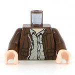 LEGO Torso, Tan Shirt with Dark Brown Jacket