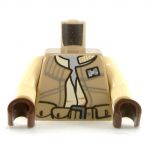 LEGO Torso, Dark Tan Vest with Pockets and Pouches, over Tan Shirt