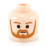 LEGO Head, Light Flesh, Dark Orange Beard