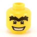 LEGO Head, Heavy Black Unibrow