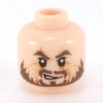 LEGO Head, Light Flesh, Brown Eyebrows and Beard, Smile