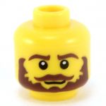 LEGO Head, Bushy Brown Beard and Pointed Moustache