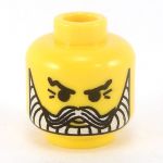 LEGO Head, Black Hair and Thick Moustache, Angry Face [CLONE] [CLONE]