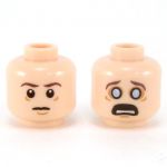 LEGO Head, Serious / Scared with Wide Eyes
