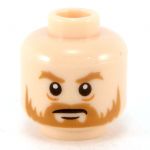 LEGO Head, Brown Beard, Serious