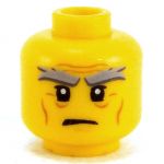 LEGO Head, Bushy Gray Eyebrows, Wrinkles