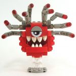 LEGO Beholder, Red with Gray Eyestalks, Gray Eyelid