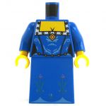 LEGO Fancy Blue Dress with Flowered Pattern on Bottom