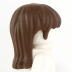 LEGO Hair, Female, Mid-Length with Part over Right Shoulder, Black with Flower [CLONE] [CLONE]