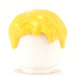 LEGO Hair, Short Tousled with Side Part, Yellow
