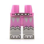 LEGO Legs, Pink Hips, Light Bluish Gray Legs, Belt with Hearts, Armor