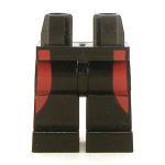 LEGO Legs, Black with Red Side Pattern