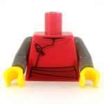 LEGO Torso, Female, Red with Clasp