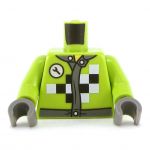 LEGO Lime Jacket with Dark Bluish Gray Belt and Black Emblem on Back [CLONE]