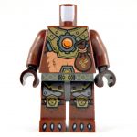 LEGO Torso and Legs, Reddish Brown Fur, Armored