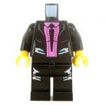 LEGO Black Outfit with Silver Highlights, Pink Shirt