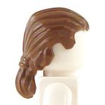 LEGO Hair, Male with Short Ponytail, Reddish Brown