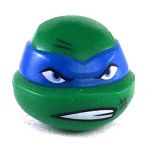 LEGO Head, Green Turtle Head, Blue Mask, Gritted Teeth