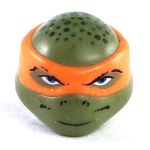 LEGO Head, Olive Green, Orange Mask