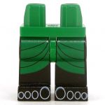 LEGO Legs, Black with Green Hips, Toes