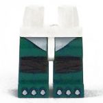LEGO Legs, Dark Green with White Hips, Knee Pads