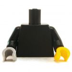 LEGO Torso, Plain Black with Mechanical Arm