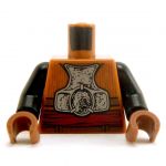 LEGO Brown Torso with Black Arms, Wolf Emblem [CLONE]