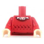 LEGO Torso, Red Sweater with Birds Pattern