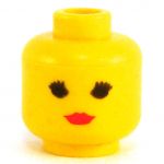 LEGO Head, Female with Eyelashes, Red Lips