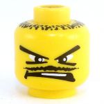 LEGO Head, Thin Moustache, Wide Mouth, Angry Expression