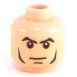 LEGO Head, Flesh, Angled Eyebrows, Heavy Cheek Lines