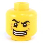 LEGO Head, Brown Eyebrows, Vertical Cheek Lines, Cleft Chin [CLONE]