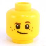 LEGO Head,  Stern Black Eyebrows, Frowning [CLONE] [CLONE]