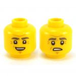 LEGO Head, Thick Black Eyebrows and Moustache, Wink, Smile with Teeth [CLONE] [CLONE] [CLONE] [CLONE]