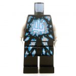 LEGO Black Pants and Shirt, White Arms and Hands, Energy Burst Design
