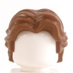 LEGO Hair, Mid-Length and Tousled with a Center Part, Reddish Brown [CLONE]