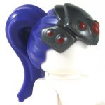 LEGO Hair, Female, Ponytail with Headpiece/Armor, Dark Purple
